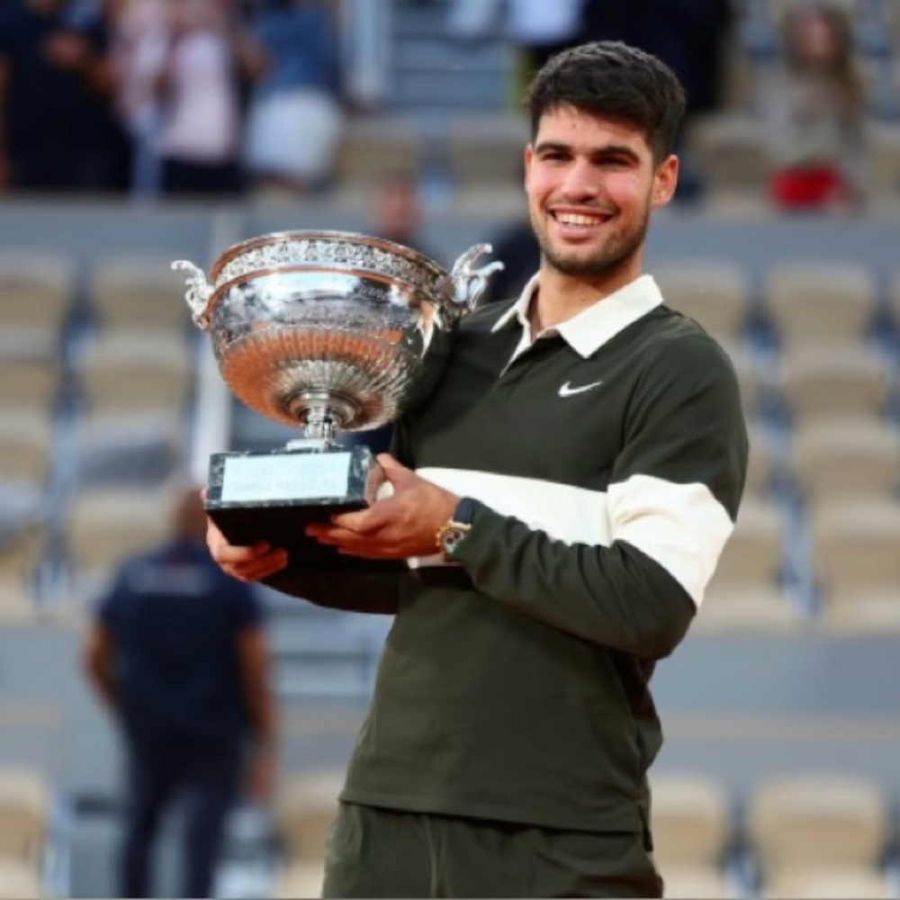 Nike Court Carlos Alcaraz Rugby Tennis Shirt French Open IB8141-355 Men's XL NWT